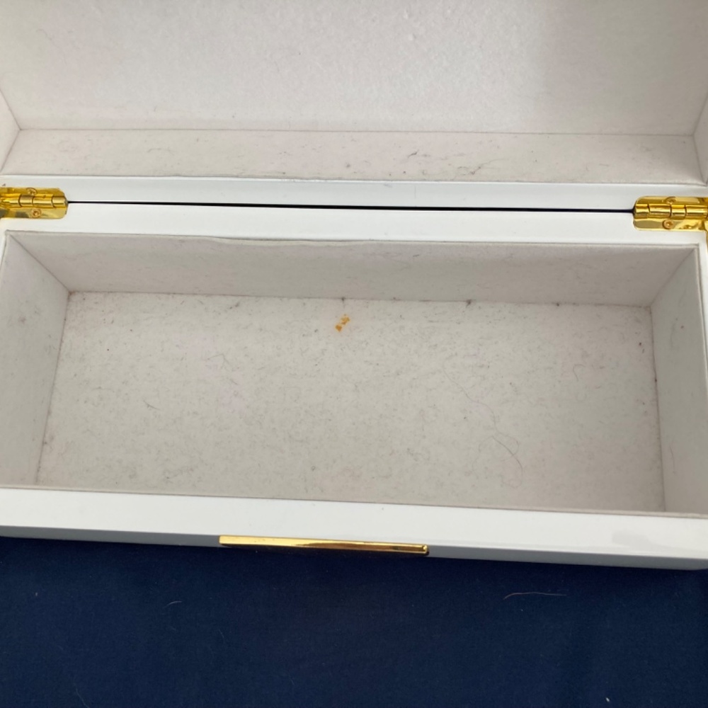 Striking C WONDER ewelry Case in White with Gold T on Front. - Picture 5 of 7